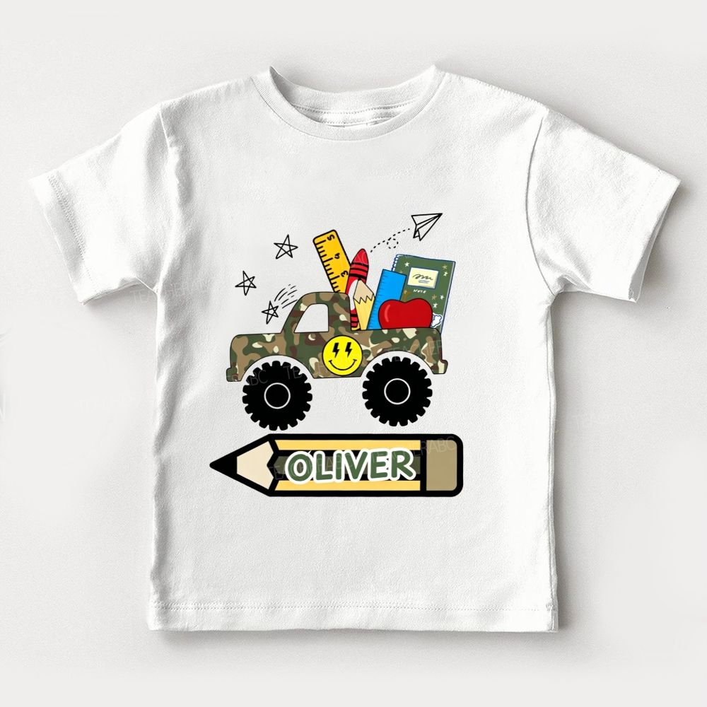 Personalized Name Kindergarten Ready For School Toddler T-shirts