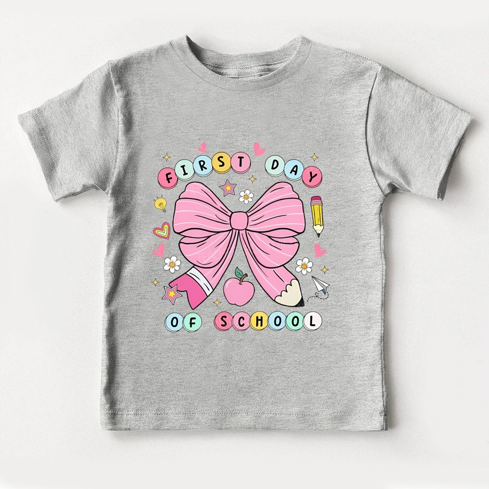 First Day Of School And School Bow Vibes Toddler T-shirts