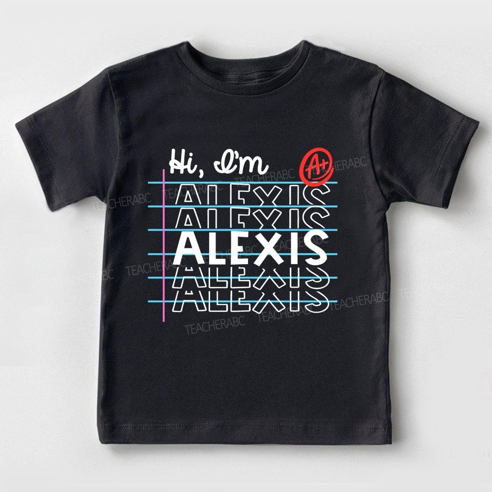 Personalized Name Kindergarten Ready Learn Vibes Toddler T-shirts