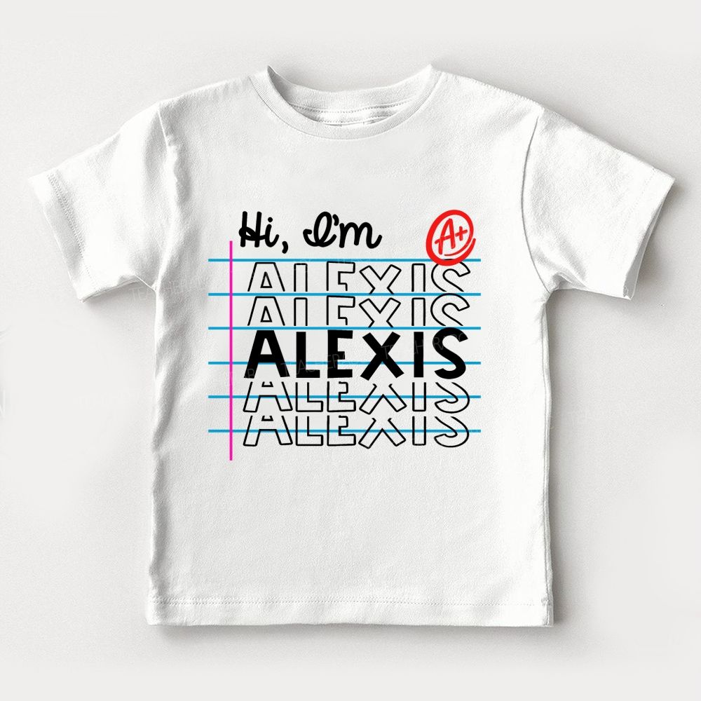 Personalized Name Kindergarten Ready Learn Vibes Toddler T-shirts