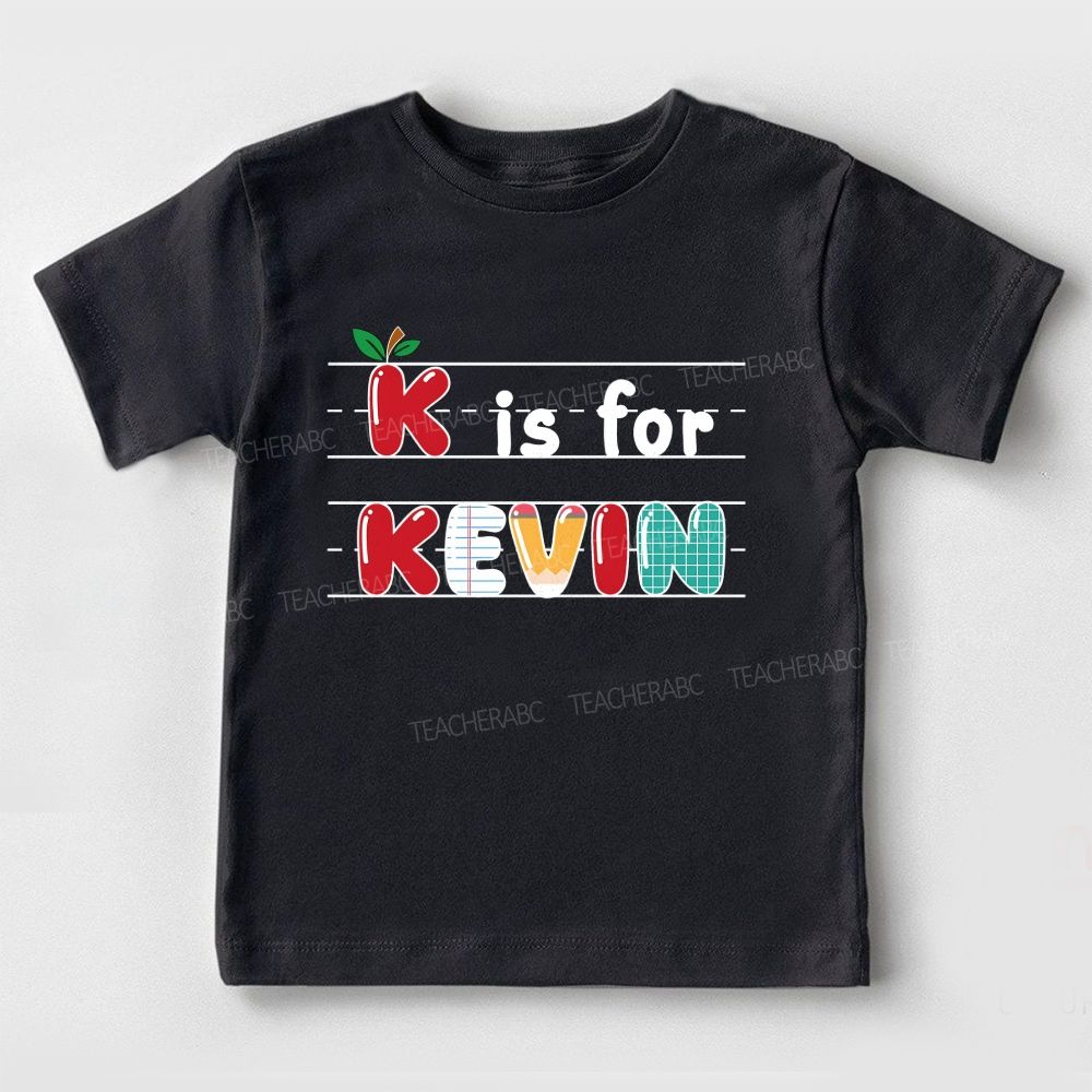 Personalized Name Little Letter Learner Kindergarten Toddler T-shirts