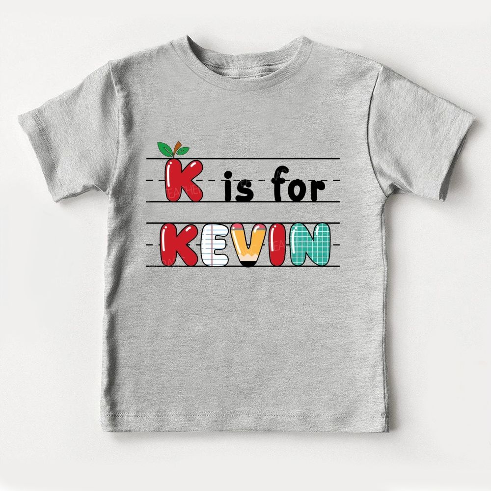 Personalized Name Little Letter Learner Kindergarten Toddler T-shirts