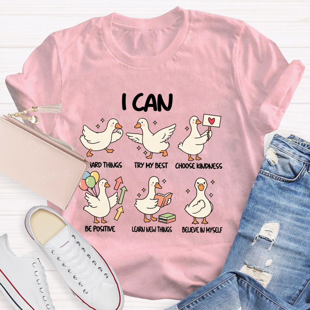 I Can Do Hard Things Try My Best Teacher T-Shirt