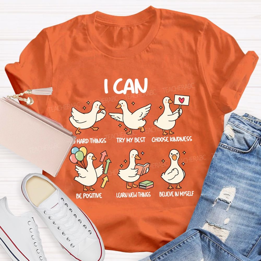 I Can Do Hard Things Try My Best Teacher T-Shirt