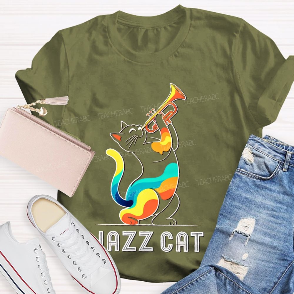Jazz Cat  Teacher T-shirt