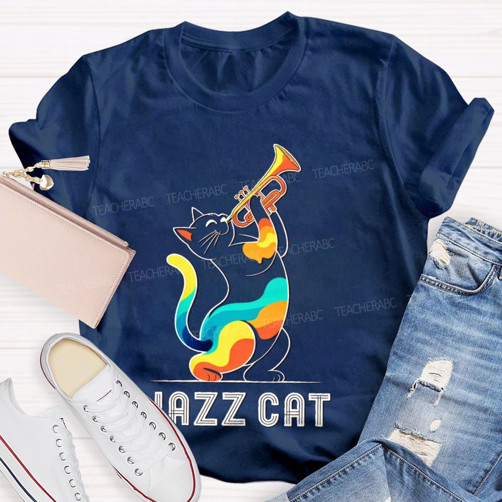 Jazz Cat  Teacher T-shirt