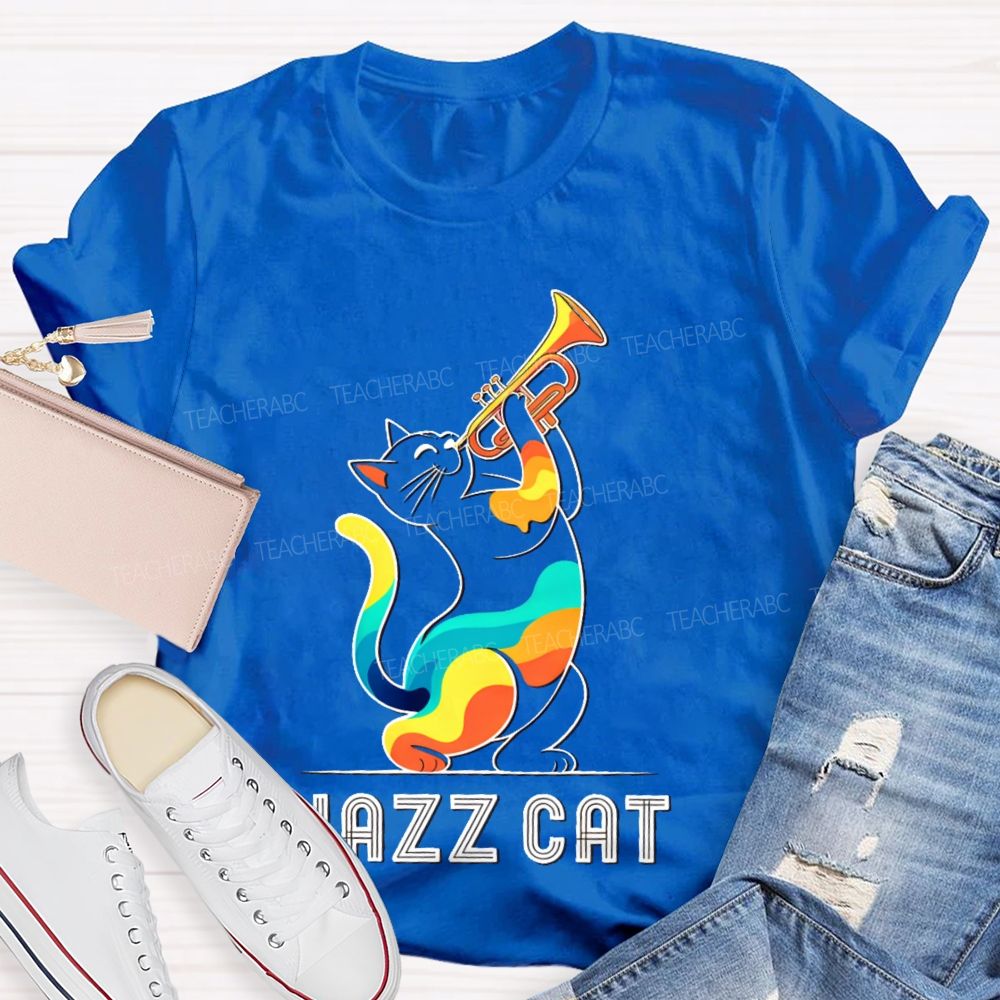 Jazz Cat  Teacher T-shirt