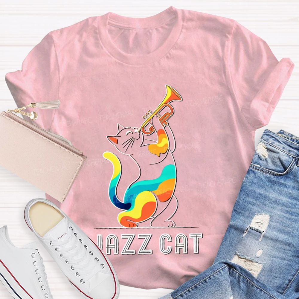 Jazz Cat  Teacher T-shirt