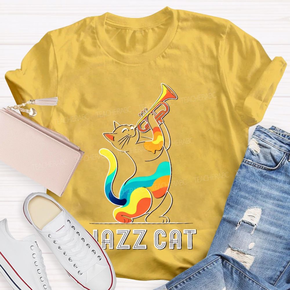 Jazz Cat  Teacher T-shirt