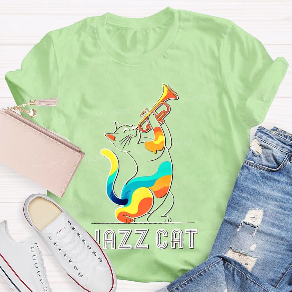 Jazz Cat  Teacher T-shirt