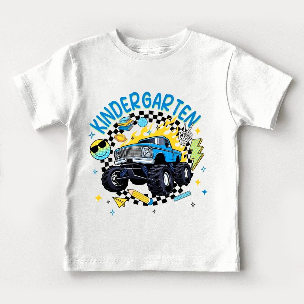 Personalized Grade Rolling Into Kindergarten Toddler T-shirts