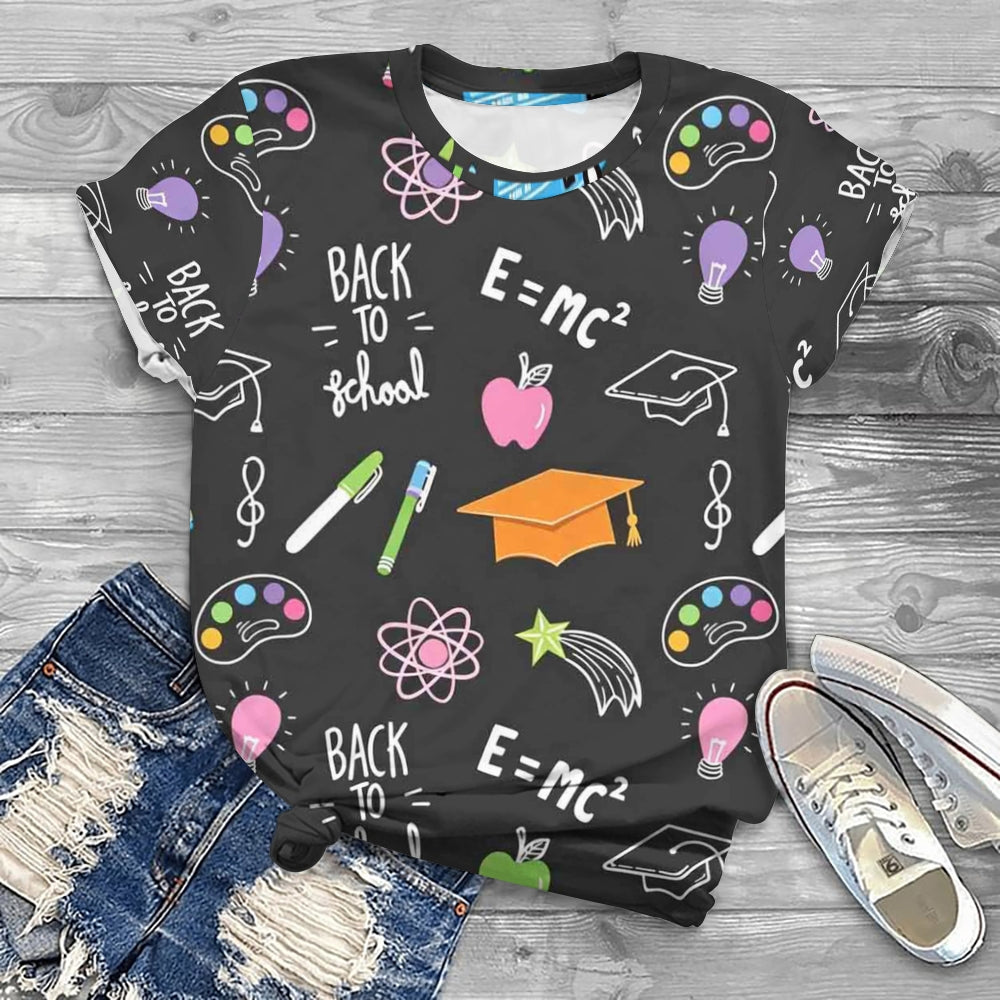 Back To School Pink Apple T-Shirt