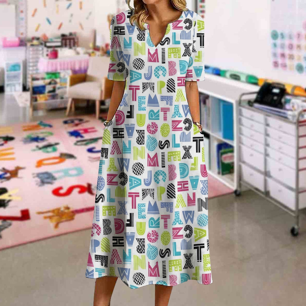 Colored Letters Dress