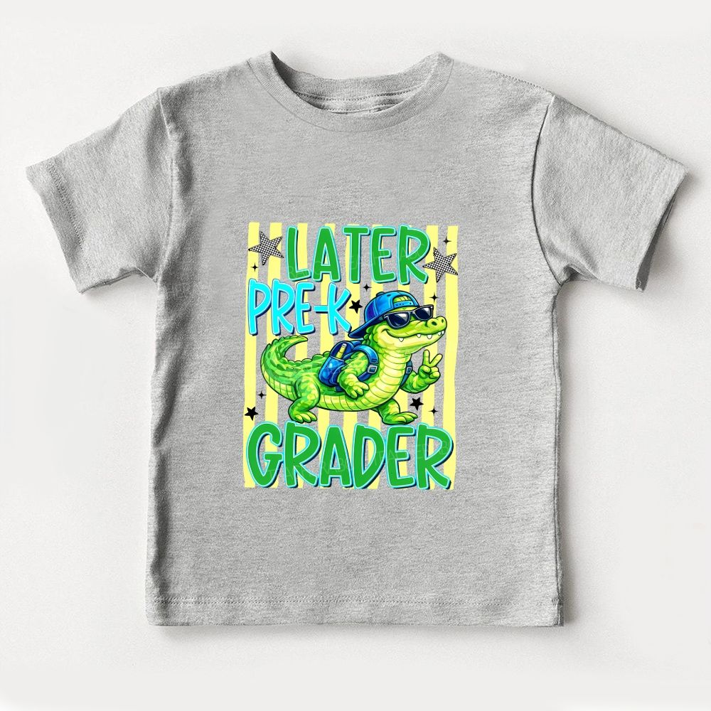 Personalized Grade Later Pre-K Grader Cool Croc Toddler T-shirts