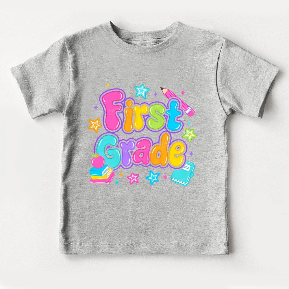 Personalized Grade Kindergarten Apple Notebook Toddler T-shirts