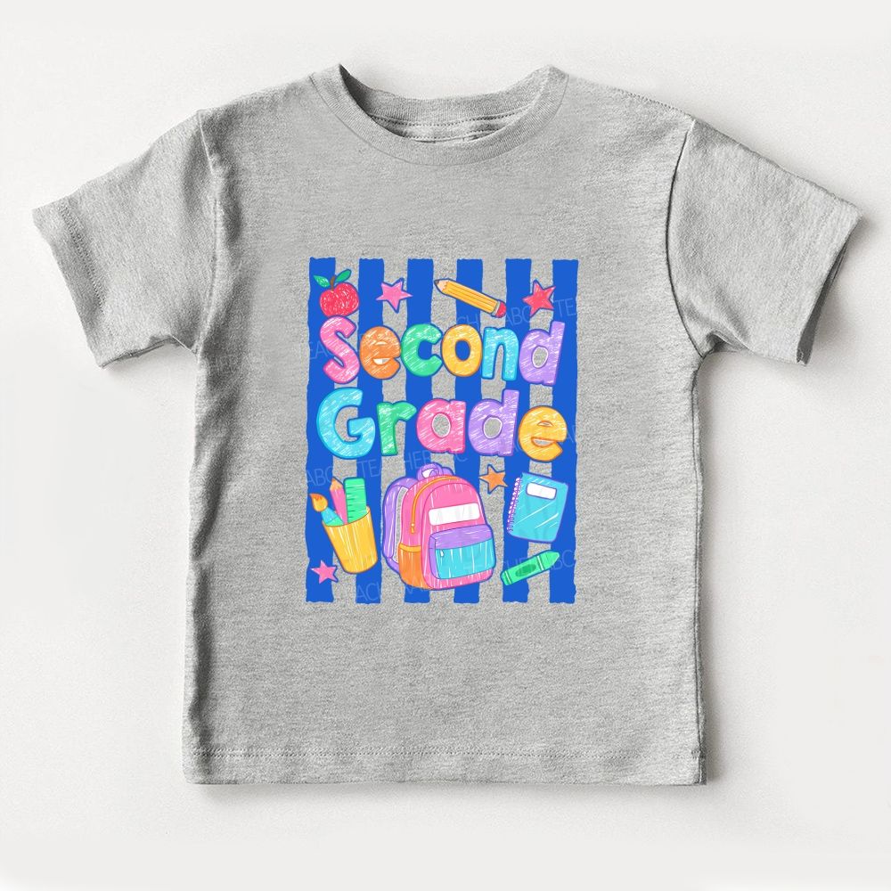 Personalized Grade Crayon And Backpack Kindergarten Toddler T-shirts
