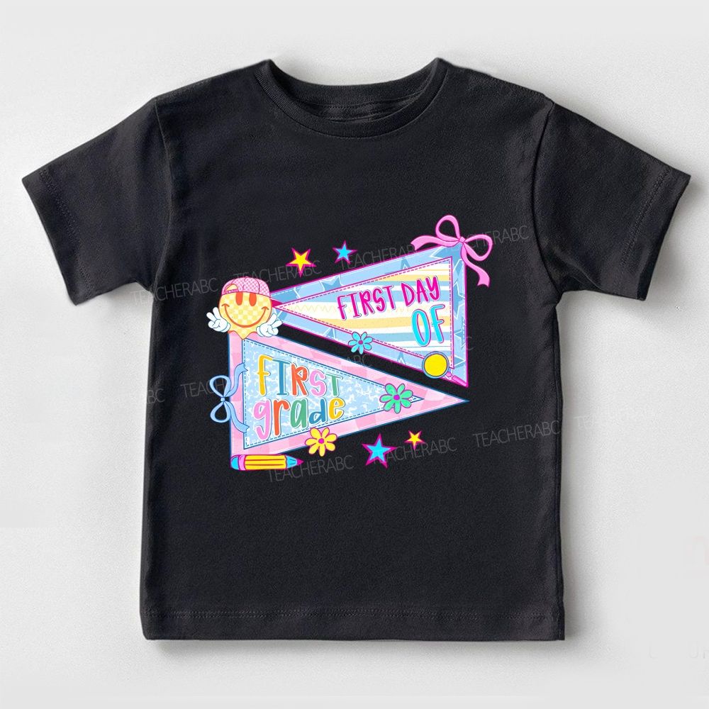 Personalized Grade First Day Of First Grade Toddler T-shirts
