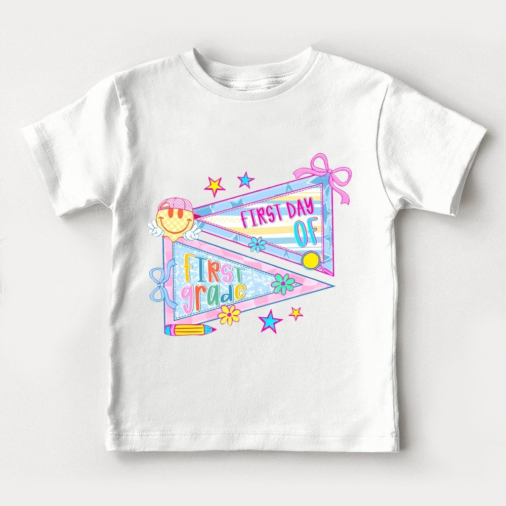 Personalized Grade First Day Of First Grade Toddler T-shirts