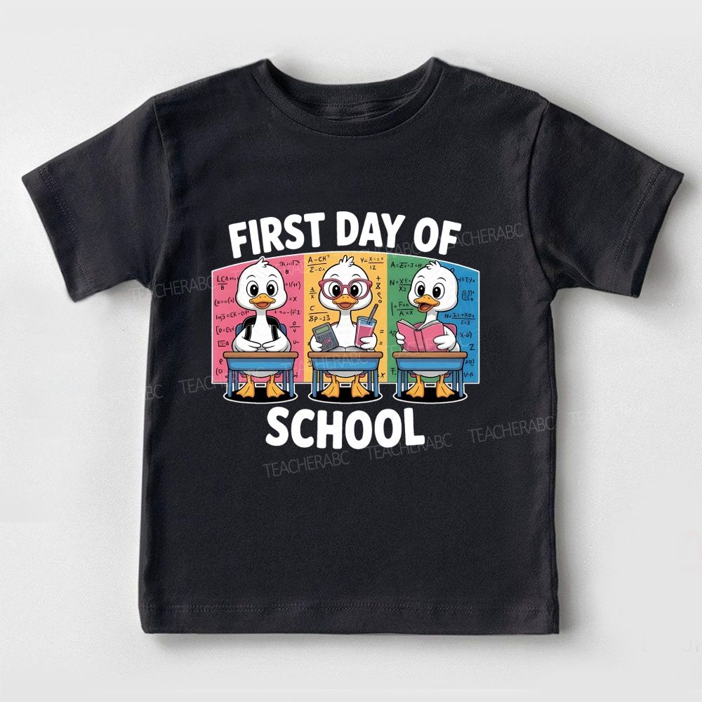 Happy First Day Of School And Goose Toddler T-shirts