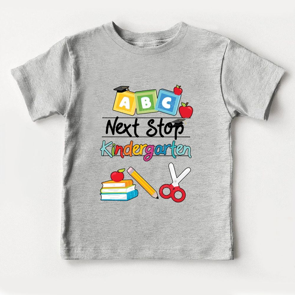 Personalized Grade Next Stop Kindergarten Abc Blocks Toddler T-shirts