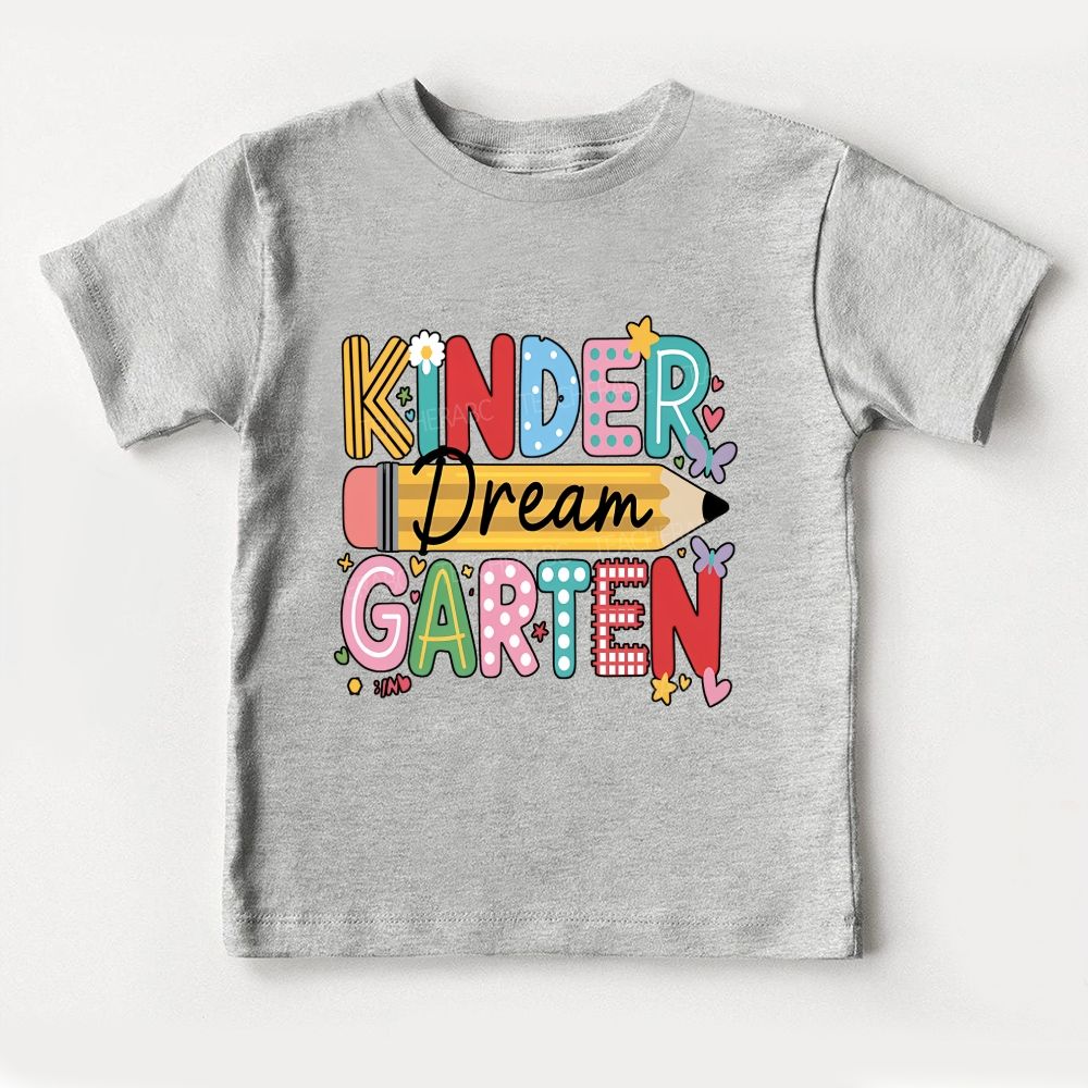 Personalized Grade Kinder Dream Garten Letter Pencil Toddler T-shirts