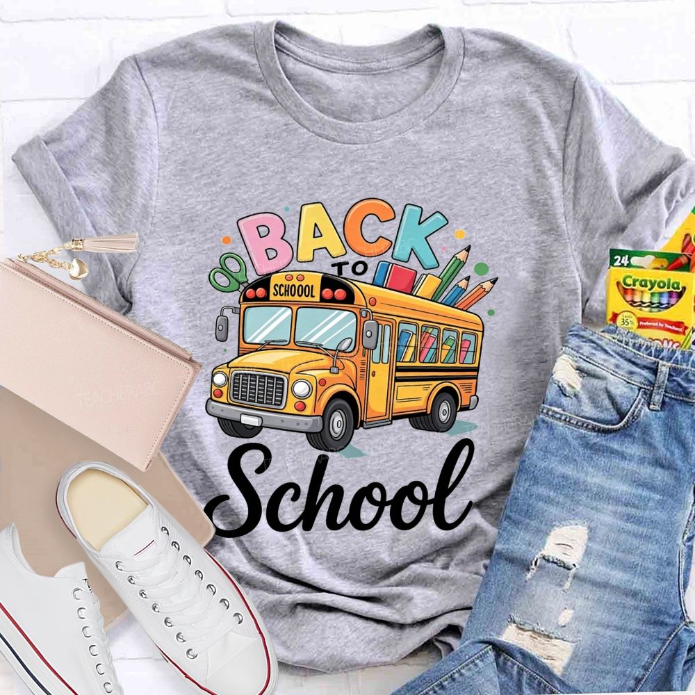 Back To School Yellow School Bus T-shirt