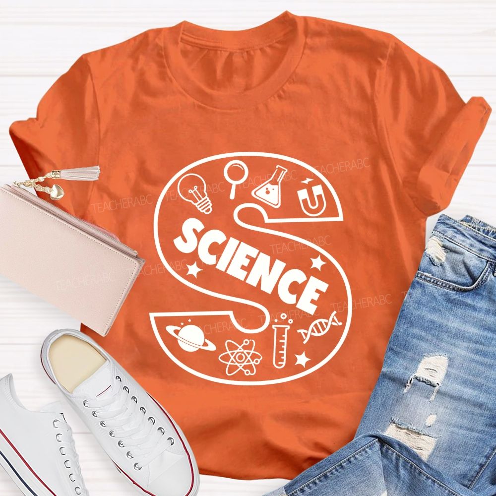 Big S Science Teacher Life Vibes Science Teacher T-shirt