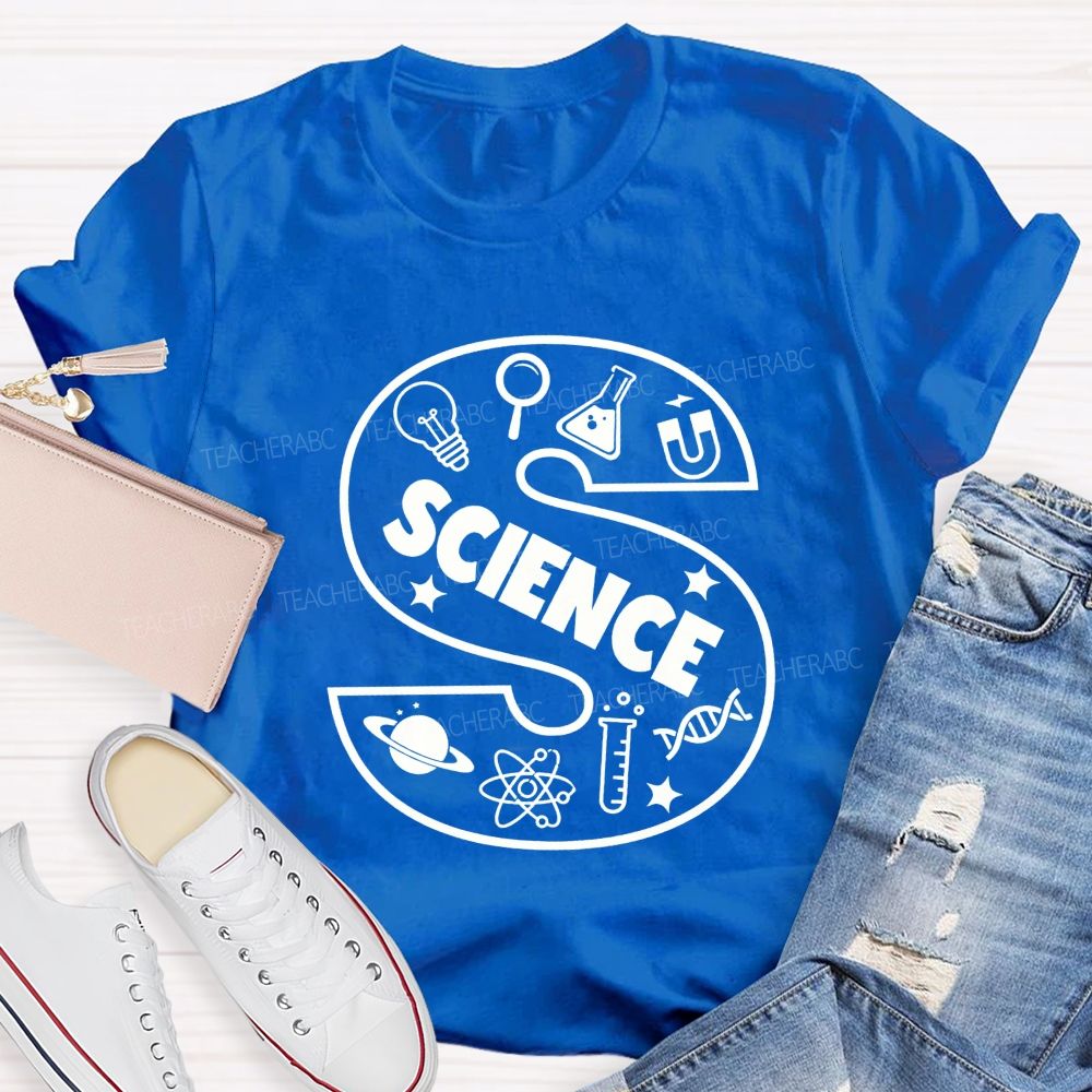Big S Science Teacher Life Vibes Science Teacher T-shirt