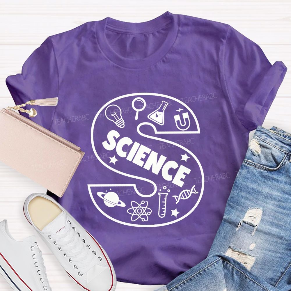 Big S Science Teacher Life Vibes Science Teacher T-shirt