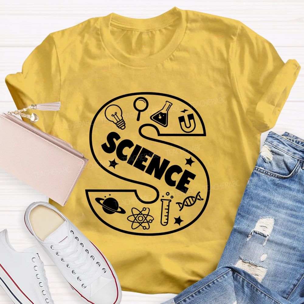 Big S Science Teacher Life Vibes Science Teacher T-shirt