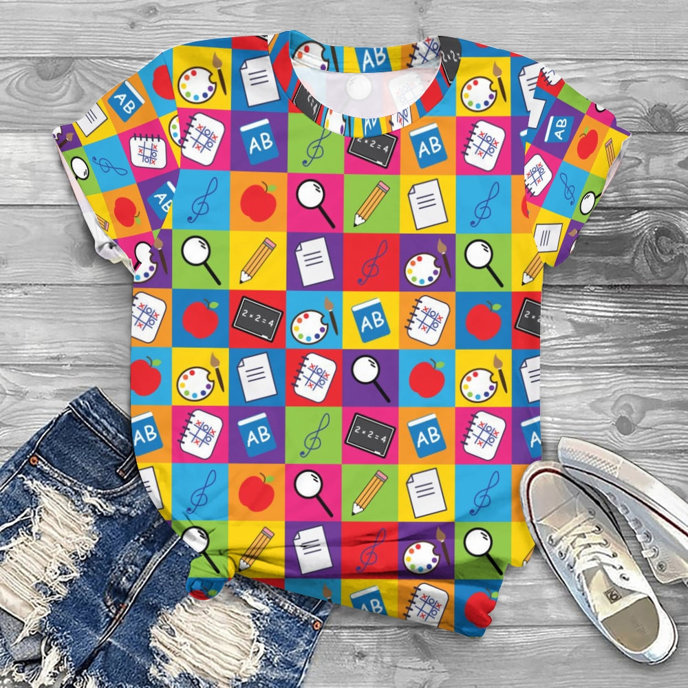 Teacher Things Full Printed T-shirt