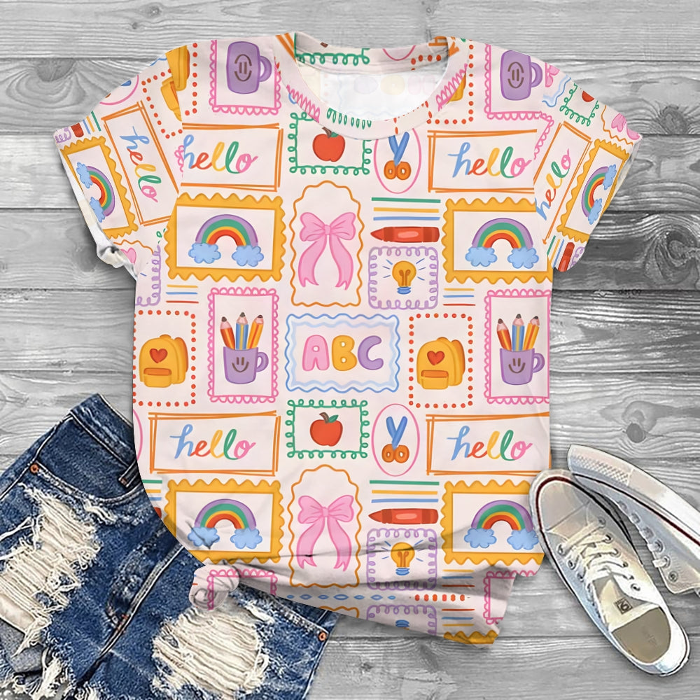Teacher Essentials All-Over Printed T-shirt