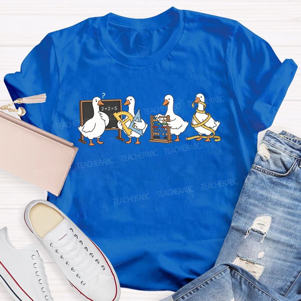 Math Goose Teacher Graphic Teacher T-shirt