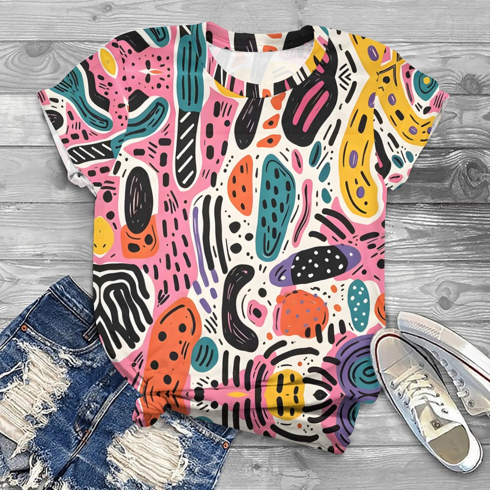 Eye-Catching Geometric Printed T-shirt