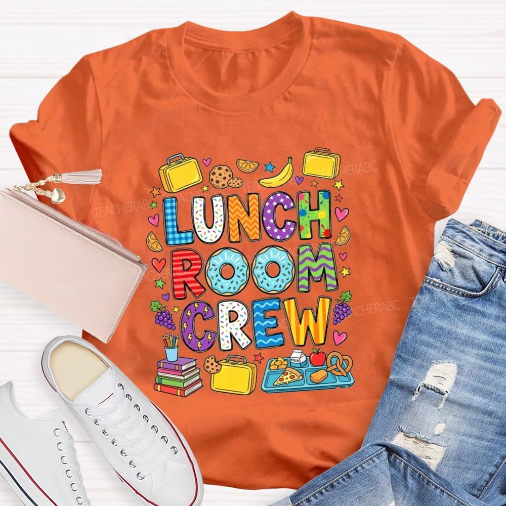 Lunch Room Crew Doodle Cafeteria Staff T-shirt