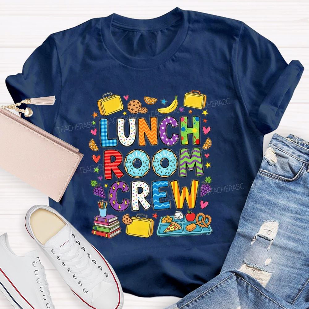 Lunch Room Crew Doodle Cafeteria Staff T-shirt
