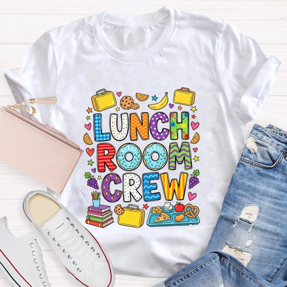 Lunch Room Crew Doodle Cafeteria Staff T-shirt