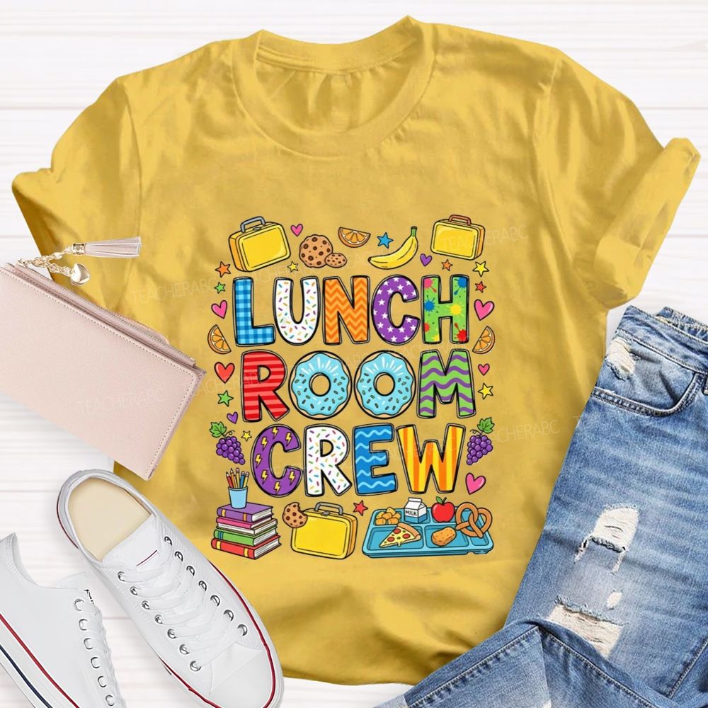 Lunch Room Crew Doodle Cafeteria Staff T-shirt