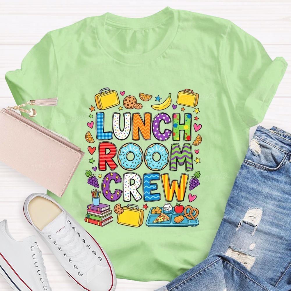 Lunch Room Crew Doodle Cafeteria Staff T-shirt