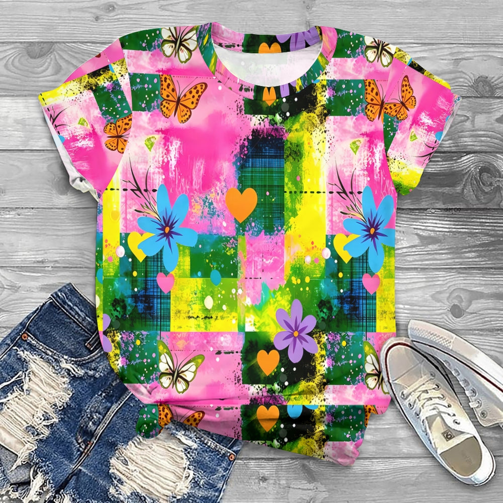 The Mysterious World of Flowers Printed T-shirt