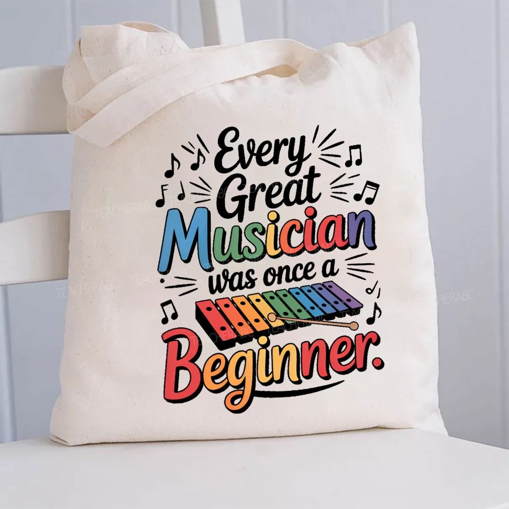 Every Great Musician Was Once A Beginner Canvas Tote Bag