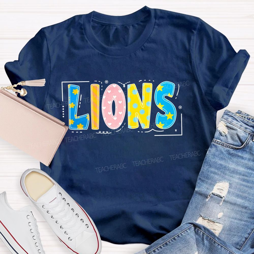 Personalized Mascot Little Star Heart Teacher T-Shirt