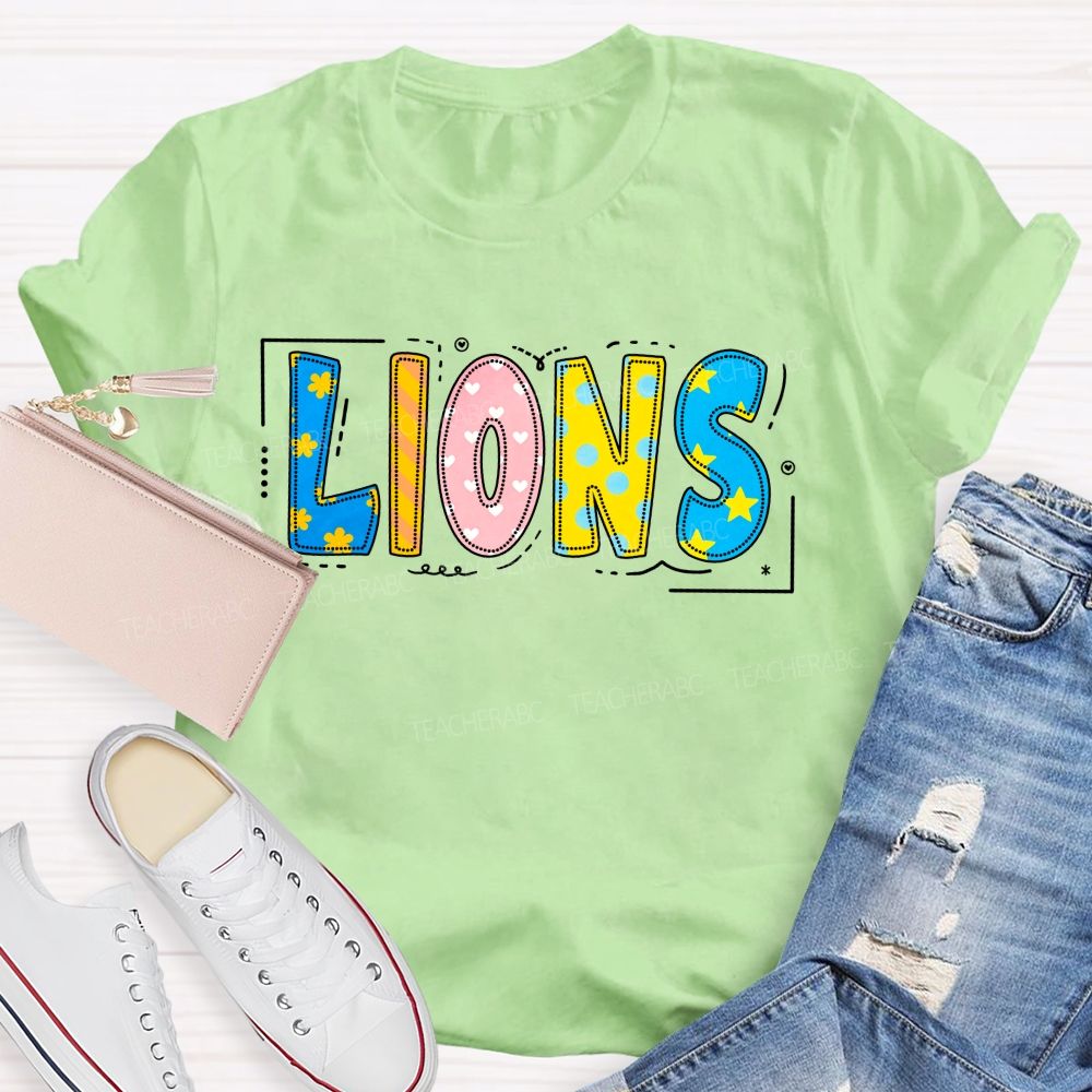 Personalized Mascot Little Star Heart Teacher T-Shirt