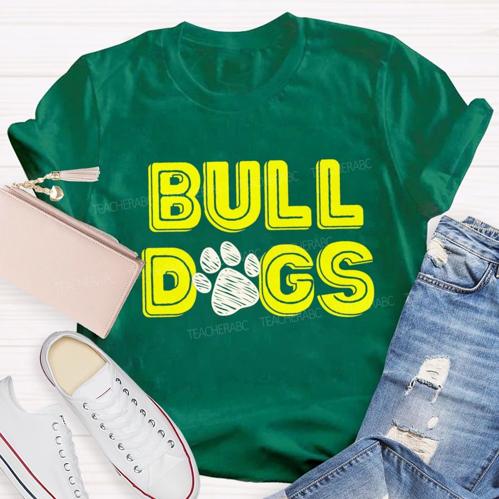 Personalized Mascot Bold Letters Teacher T-Shirt