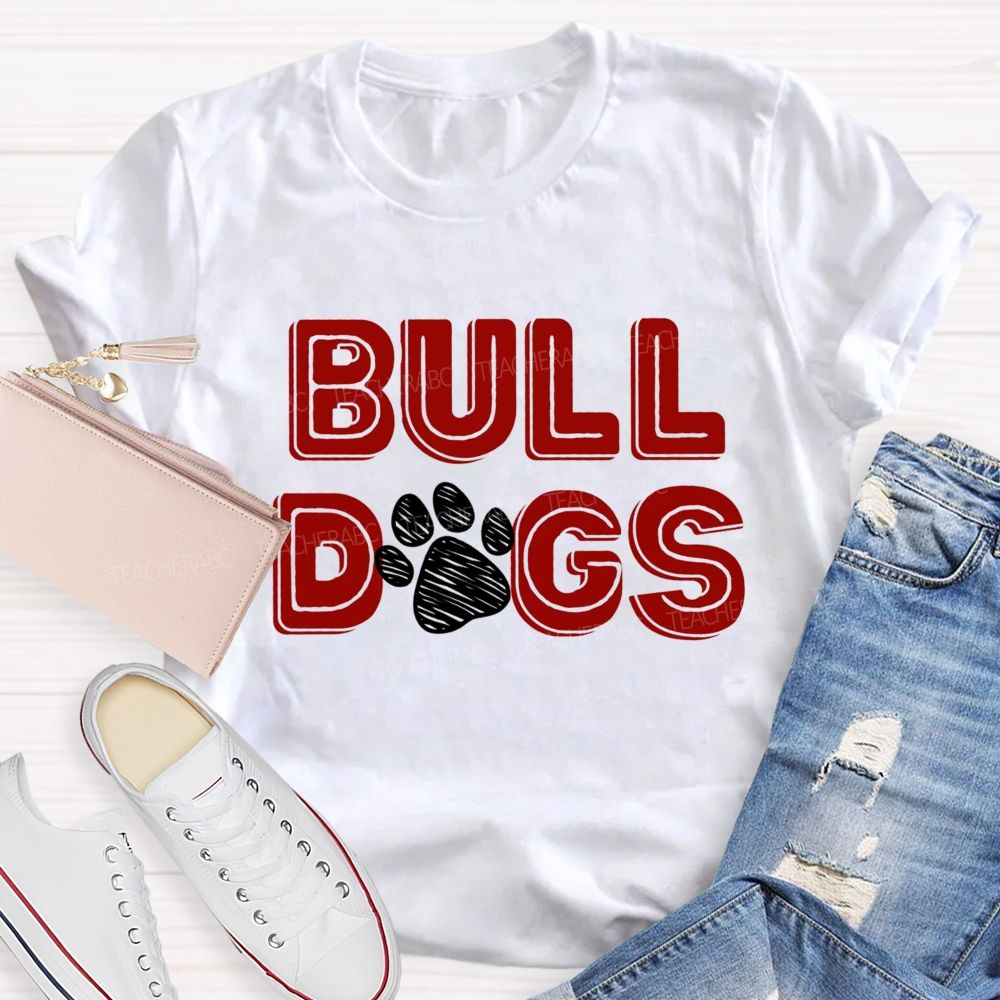Personalized Mascot Bold Letters Teacher T-Shirt