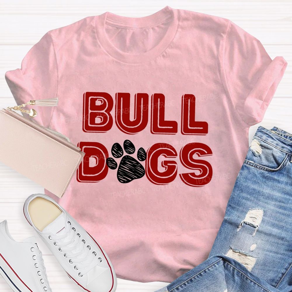 Personalized Mascot Bold Letters Teacher T-Shirt