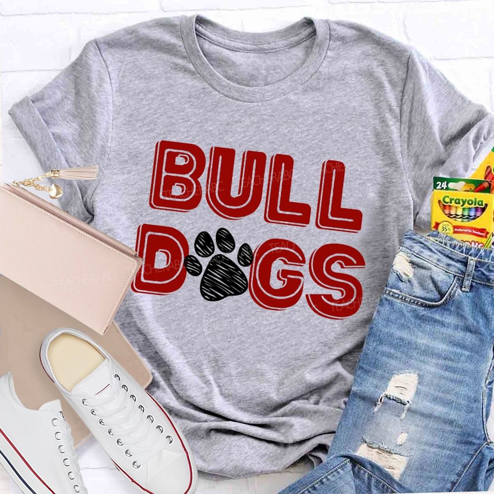Personalized Mascot Bold Letters Teacher T-Shirt