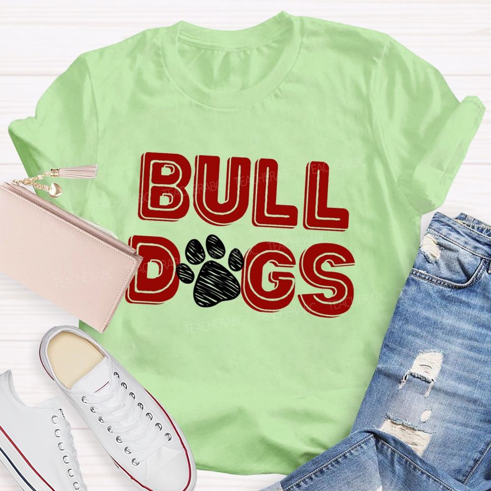 Personalized Mascot Bold Letters Teacher T-Shirt