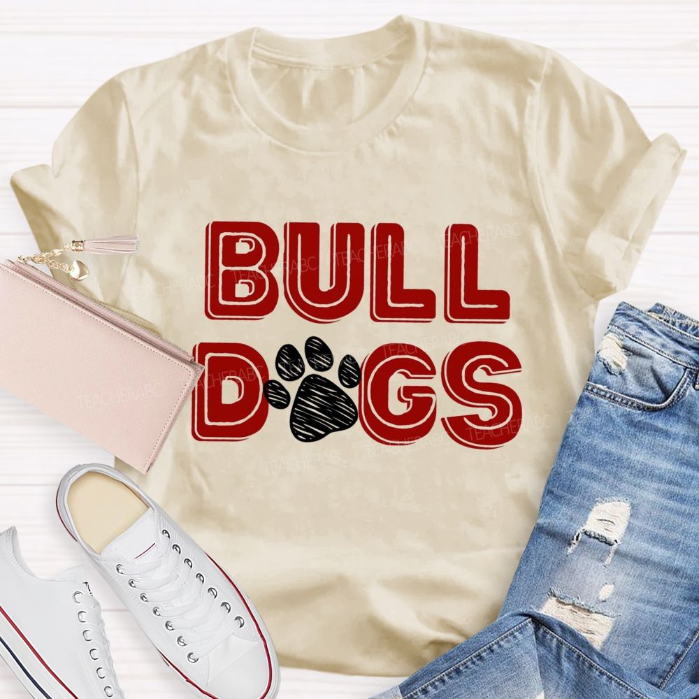 Personalized Mascot Bold Letters Teacher T-Shirt