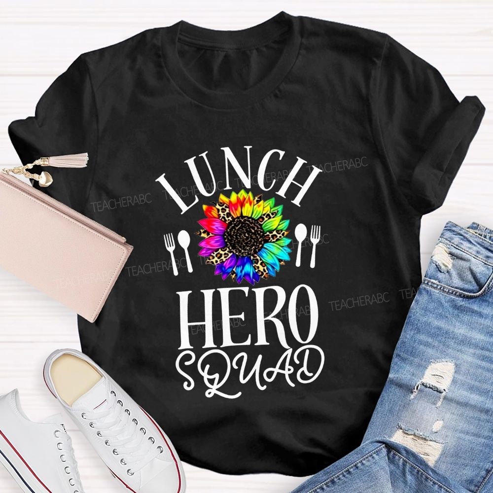Lunch Hero Squad Rainbow Sunflower T-shirt